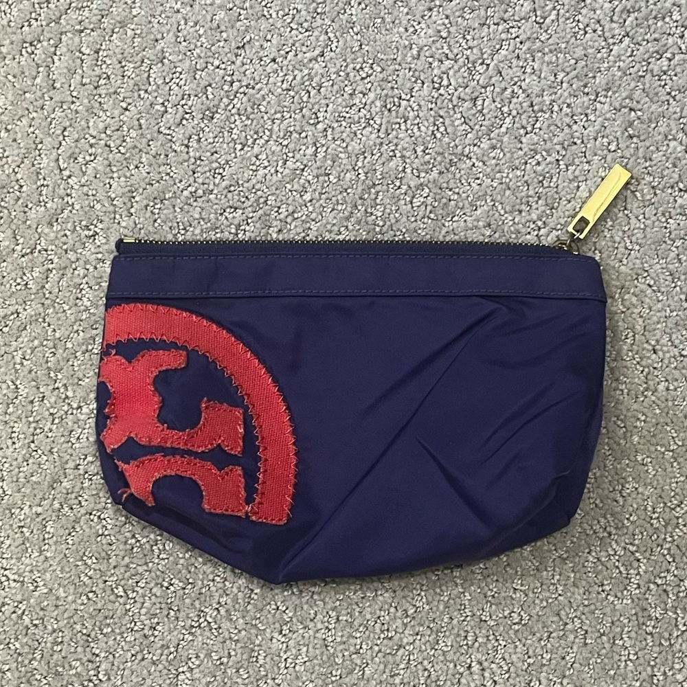 Small nylon Tory Burch pouch. 9” long and 5” tall
